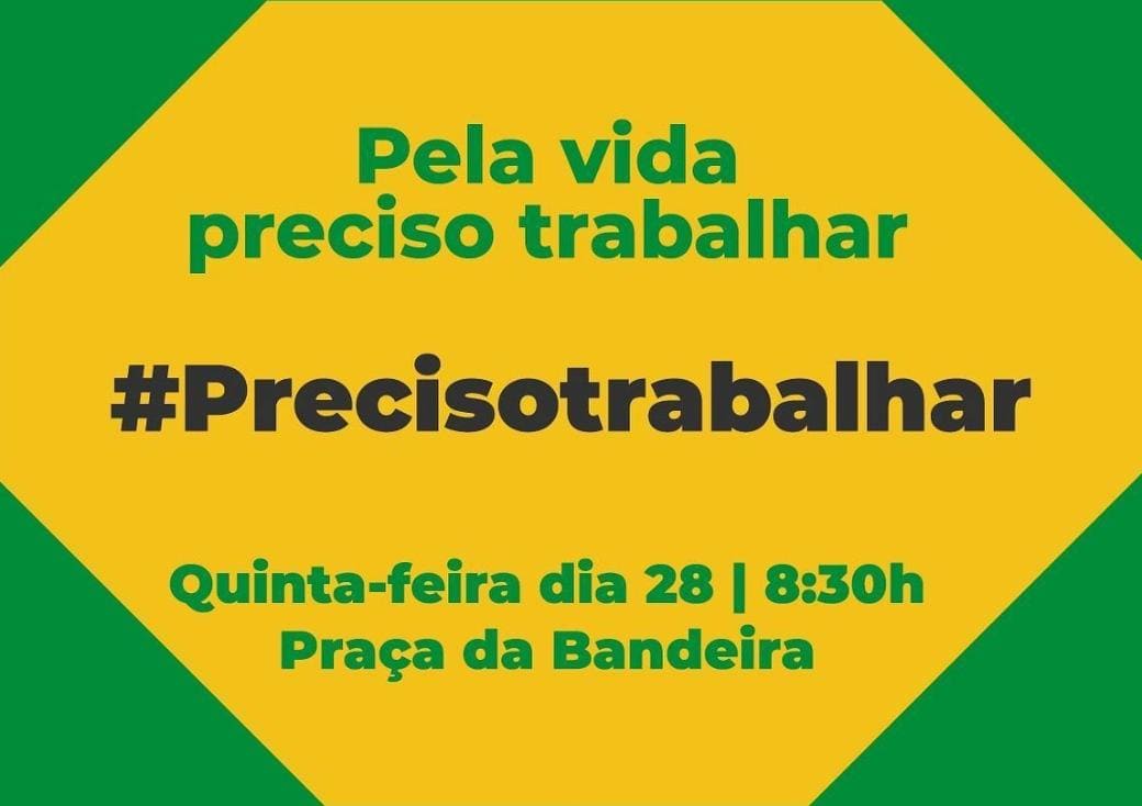 Profissionais de academia de ginástica farão ato público “preciso trabalhar”