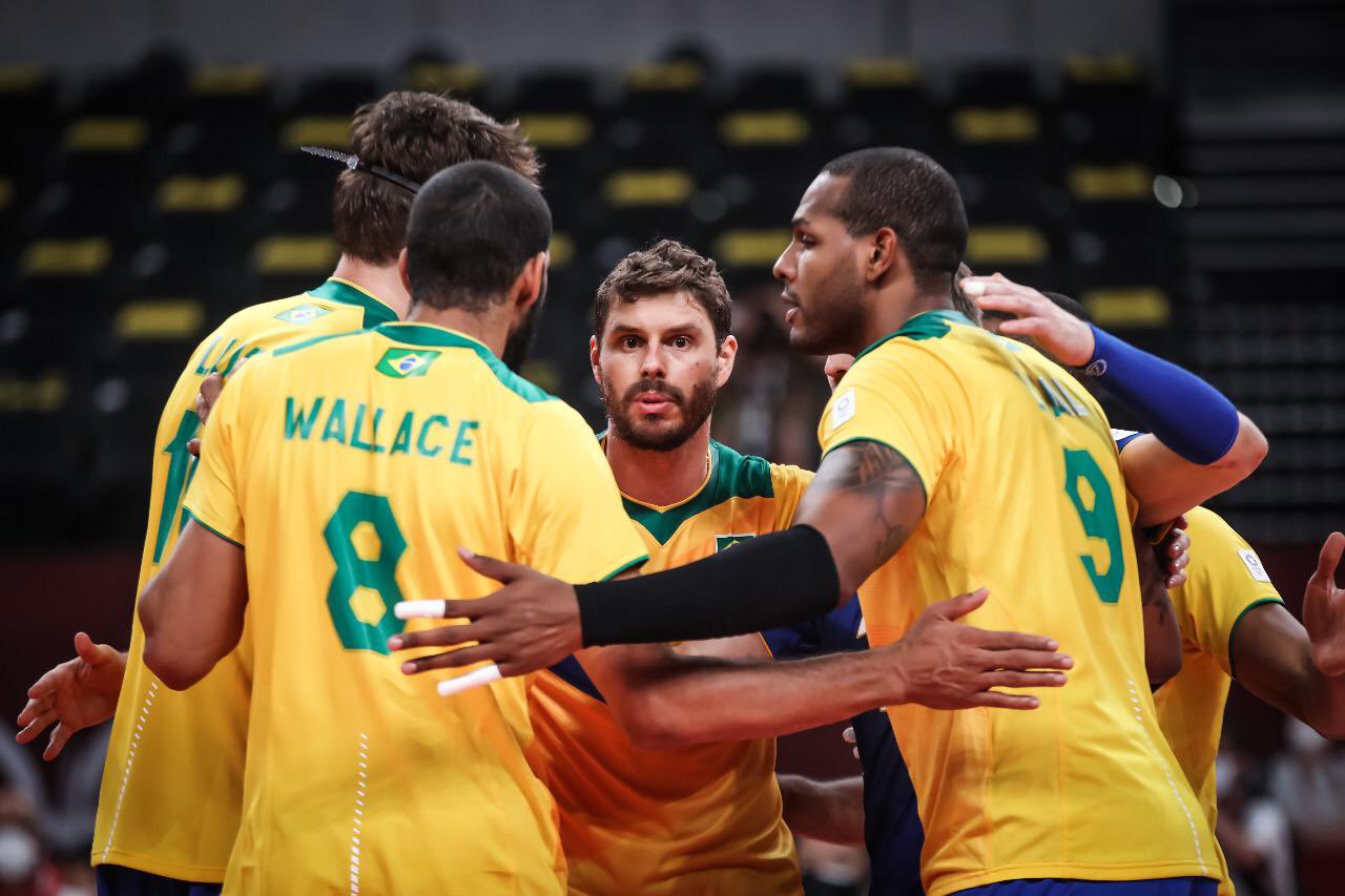Vôlei masculino do Brasil vence Tunísia na estreia