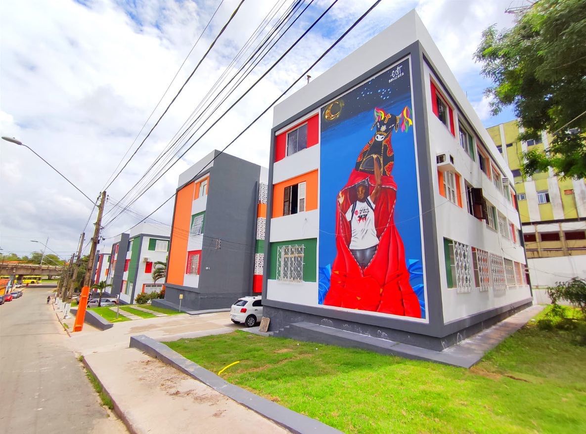 São Luís: artistas locais pintam painel no conjunto dos Bancários