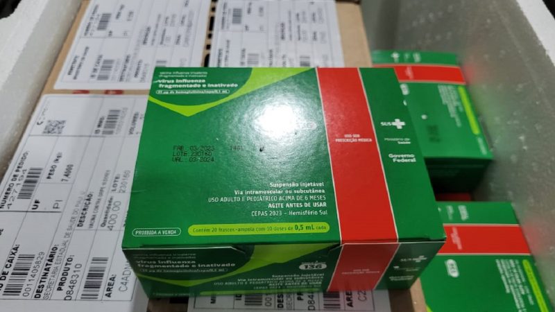 Piauí recebe mais 100 mil doses para reforçar vacinação contra gripe