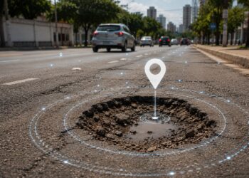 Teresina usa tecnologia para auxiliar na identificação de buracos nas ruas
