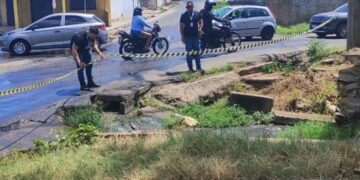 Defesa Civil interdita trecho de avenida na zona Sul de Teresina